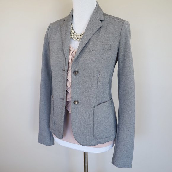 GAP Size 6 Gray Academy Blazer Suit Jacket Career - Picture 1 of 11